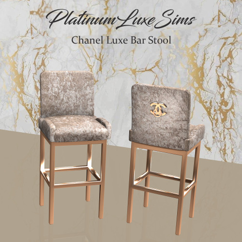 Chanel Luxe Bar StoolBar stool to compliment our Chanel dining set!• Same 4 fabric swatches as the