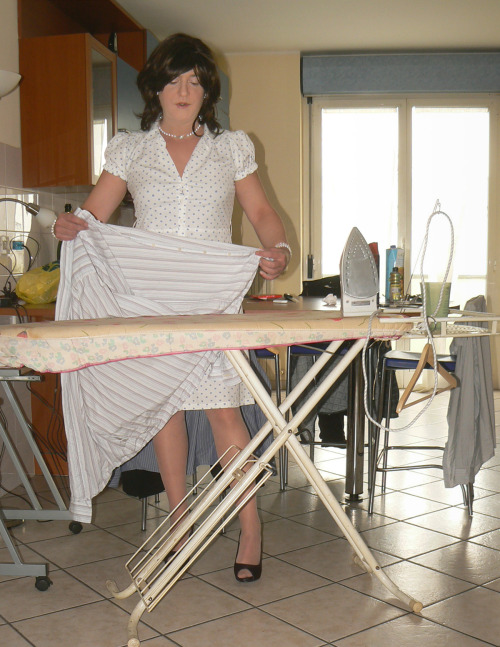me, ironing tgirl 1-4I think many people would like to have a “housewife” tgirl …