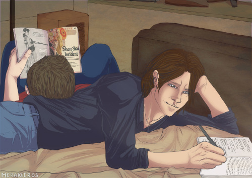 merakieros: “Go get packing, Sammy.” Dean turns the page of his vintage magazine and lifts an appr