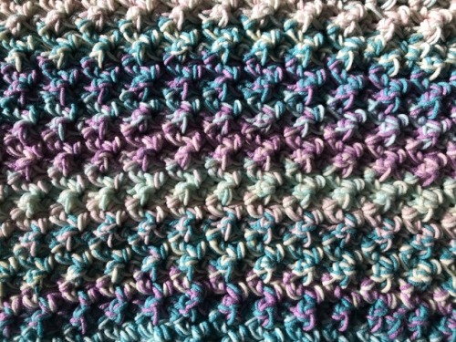 thecakethatknits: And also my current crochet project. Pattern-kaleidoscope crochet blanket Yarn- Ca