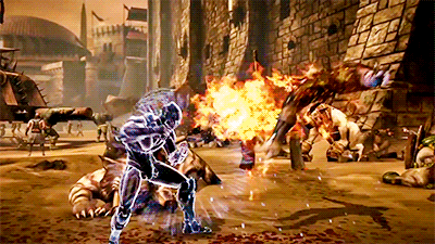 thrnaduil:  Tri-borg (Sektor, Cyrax and Cyber Smoke) in the Kombat Pack 2 gameplay