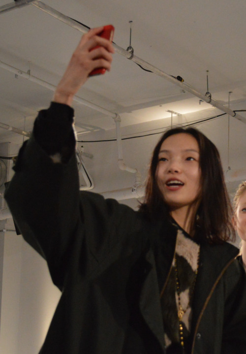 newmiu:newmiu:the selfie queen!!! xiao wen ju at babyghost aw15 shot by meAw16 is coming up soo soon