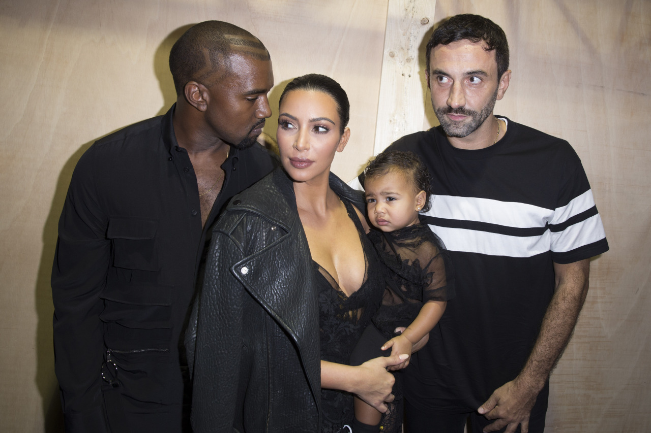 kimkanyekimye:  Backstage at the SS15 Givenchy Show with Riccardo Tisci 9/28/14