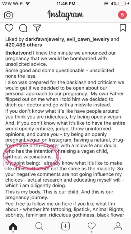 axelspark:parliamentrook:So Kat Von D is an anti-vaxxer, yikes. This isn’t the type of thing I post,