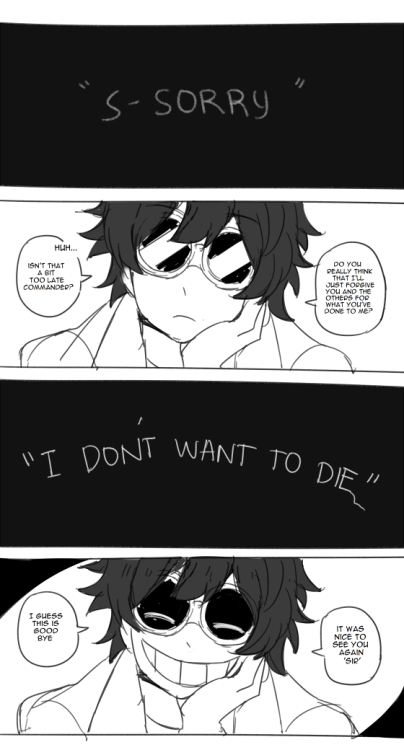 theinsanefruitloop-chan:  “Good bye commander”A part of the Flug’s Past AU :D