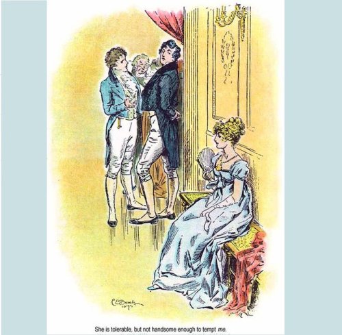 Illustration from Pride and Prejudice by Jane Austen (1895 edition). The artist is C. E. Brock (1870