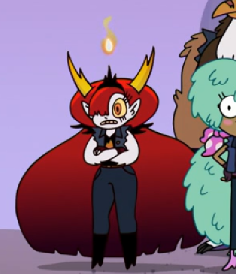 itsd-man:Ah, so that’s what Hekapoo looks like without her poofy dress wearing a  Biker outfit.