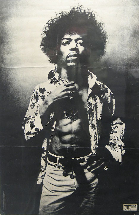 Hapshash and the Coloured Coat, promo poster for Jimi Hendrix, 1967. Track Records.