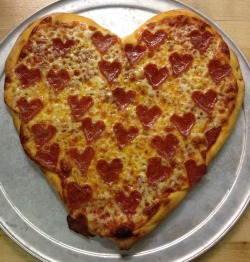 sleepwalkingskylar:  fuck-yeah-existentialism:  Heart shaped pizza to fill the pizza shaped hole in my heart  That was deep 