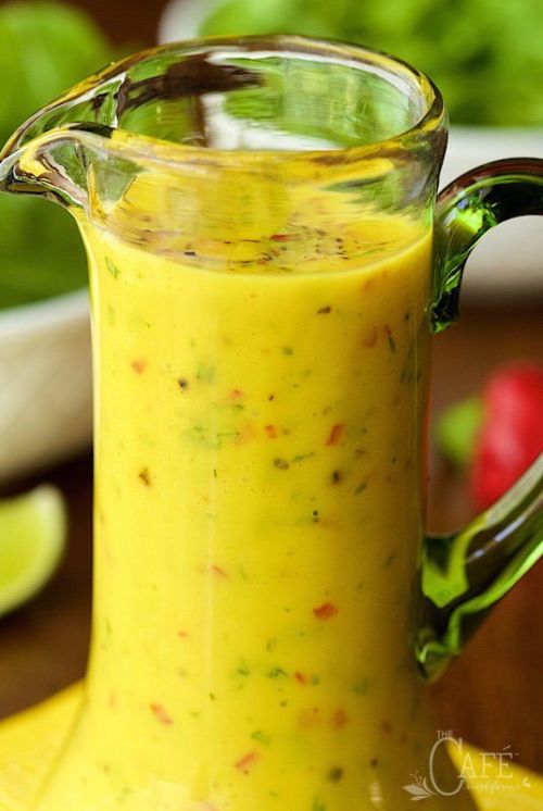 Sweet and Spicy Mango Salad Dressing  Follow for more recipes  So delicious, super easy and the anti