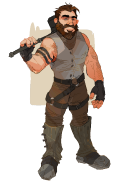 fuzzyoaf:My dwarf character, Benny, drawn