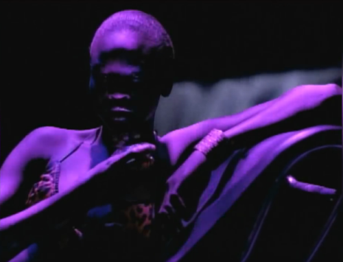 amen69fashion:Alek Wek in Tina Turner’s GoldenEye music video,1995