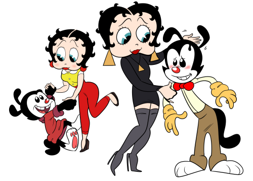 cassidyisnowdrawing: Mama Betty Boop bonding with the Animaniac kids AWWW So cute!!! 