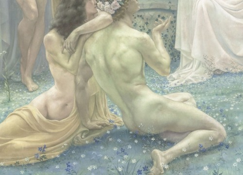 Details: L'école de Platon (The School of Platon), 1898, by Jean Delville.