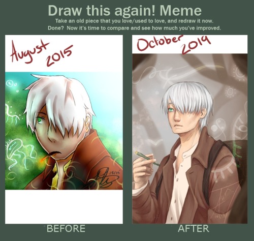 Ginko from Mushishi will always be one of my faves. Using him to track my artistic progress is alway