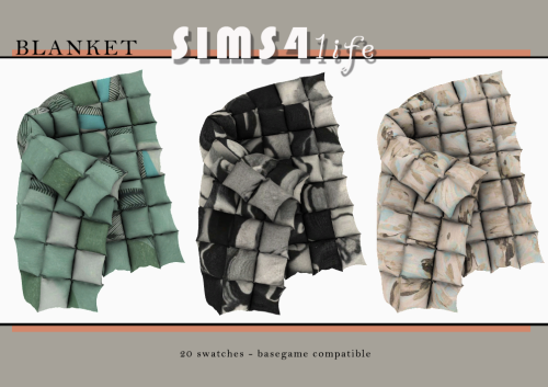 sims41ife: New mesh!! Oh gosh this blanket was a nightmae, always new poblems with it, but its final