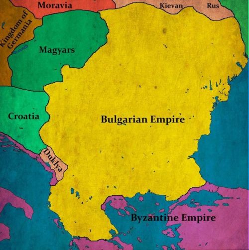 mapsontheweb:Bulgarian Empire at its territorial peak.