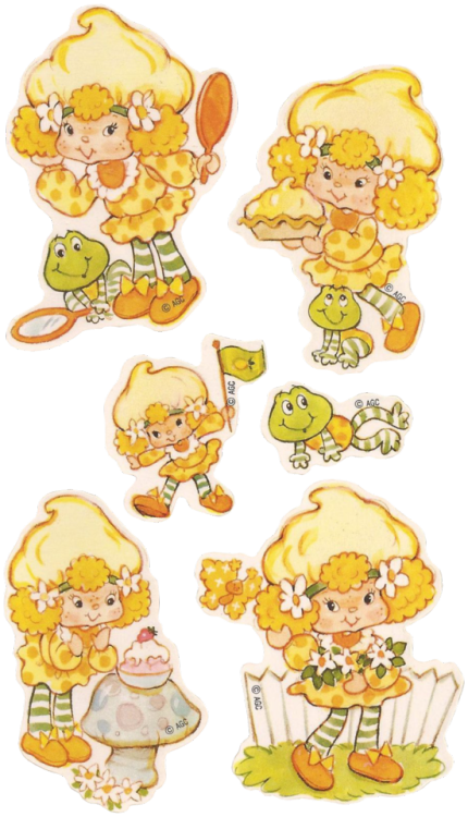 transparentstickers: 1984 Lemon Meringue Stickers by American Greetings 