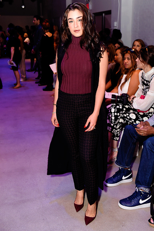 fifthsharmonys: Lauren Jauregui attends the Leanne Marshall fashion show during New York Fashion Wee