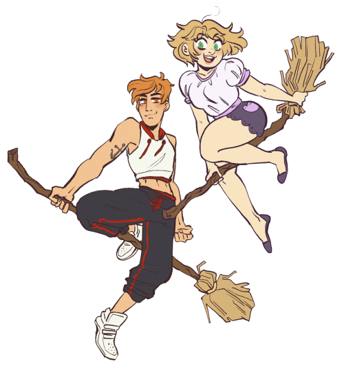 noszle:Commission from @victorywitch of characters from their webcomic! Filia and Nike! yall PLEASE 