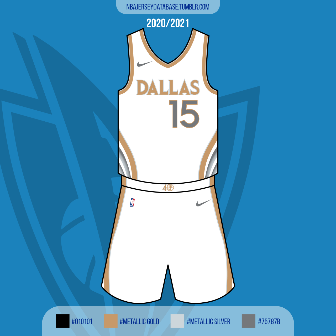 2020-2021 Dallas Mavericks Official Jersey 