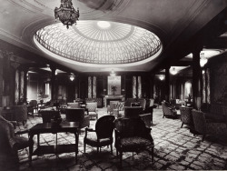 yeaverily:  First Class lounge on the Mauretania,