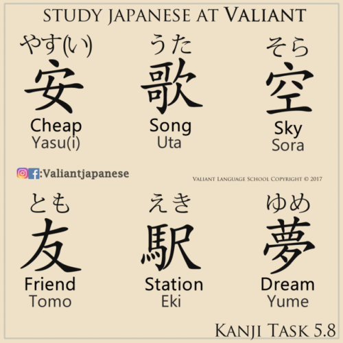 Japanese Kanji tasks 5.5 to 6.1More flashcards on www.instagram.com/valiantjapanese