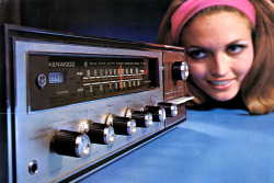 grayflannelsuit:  Image detail from a 1967 print ad for the Kenwood TK-140 stereo receiver. 