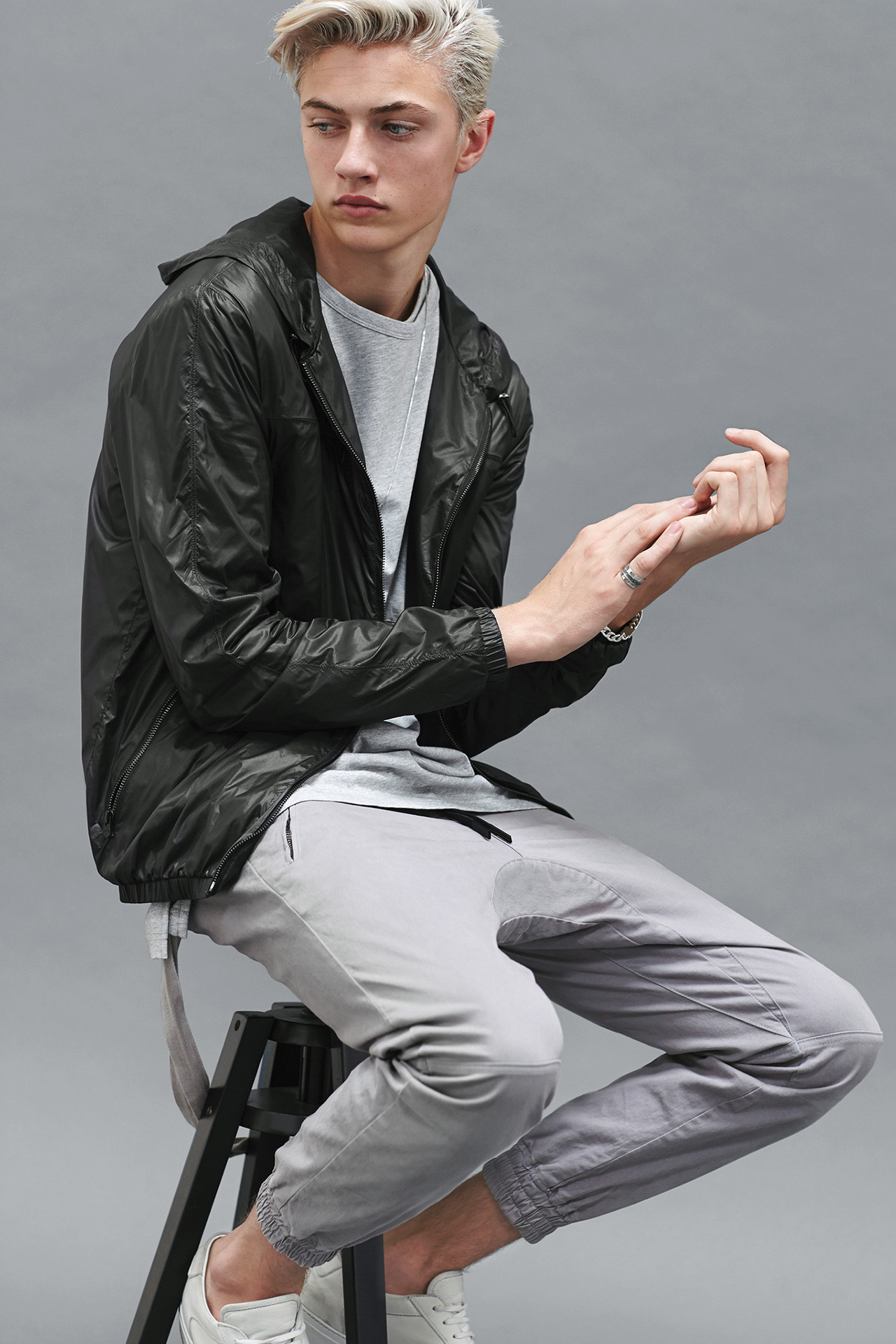 strangeforeignbeauty:  Lucky Blue Smith for Stampd Essentials Collection
