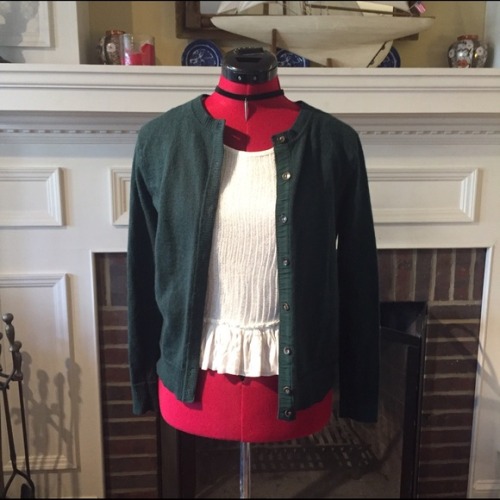 I just added this listing on Poshmark: Carole Little Hunter Green Wool Cardigan. poshmark.co