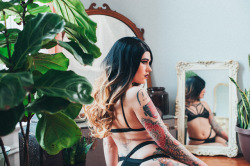 msnacke:  May Baby – 116 images live on Patreon.To cheer myself up and feel productive, I took a day to create this series.  I put on my makeup, I set up my plants, I tried on the new lingerie.  And it timed up perfectly with my Amazon delivery with