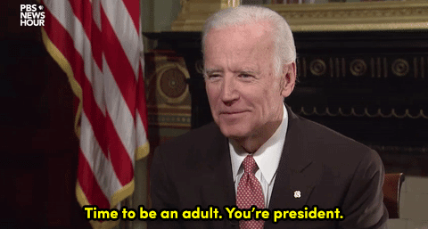 wilwheaton: micdotcom: Joe Biden tells Trump to grow up in response to a question