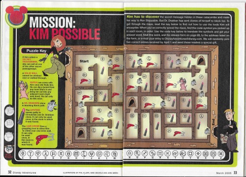 un-fairway2003: This Kim Possible puzzle comic “Mission: Kim Possible” was released on March 1, 2005