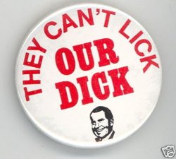 cryptofwrestling:  A genuine Richard Nixon campaign button from 1972..