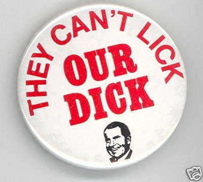 cryptofwrestling:A genuine Richard Nixon campaign button from 1972