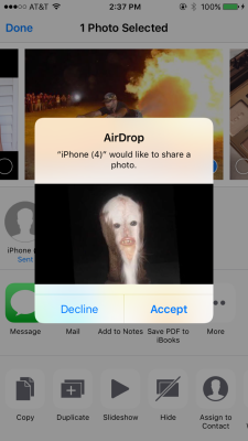 taquito: im never turning my airdrop on again 