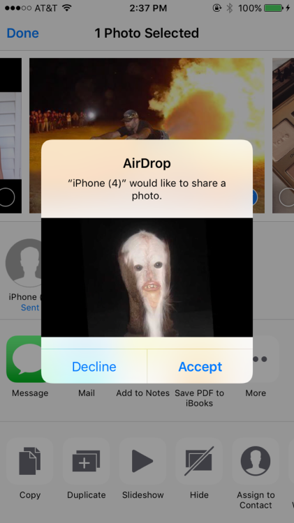 Sex taquito:  im never turning my airdrop on pictures