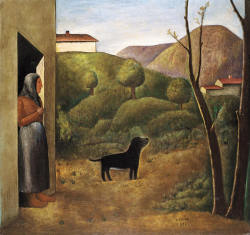 amare-habeo:Carlo Carrà (Italian, 1881 - 1966)Waiting (L’attesa), 1926