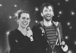 aintborntipycal-blog: “There’s nothing quite like Doctor Who. It has a wonderful excitement about it. I always had happy time there and it’s lovely to be around Billie again, even though I see her all the time anyway.” - David for “Tv &