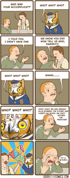 goodbearcomics:Who? Who? Who?