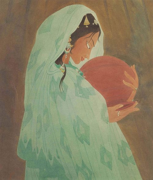 Woman Holding a Jar - Abdur Rahman Chughtai