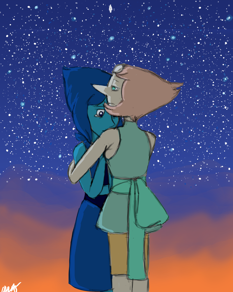 tassietyger:  You Keep Me Safe by tassietyger  Pearl went after Lapis - tonight’s