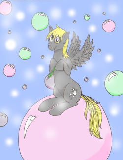 artwithhideki:  Bubbles Derpy is best pony.