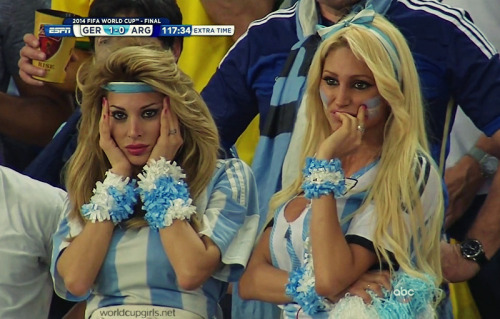 Sadness is the new sexy! The Argentinian hotties during the World Cup final. View More of Them Here.