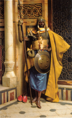 peril:  The Palace Guard (1892) | artwork by Ludwig Deutsch