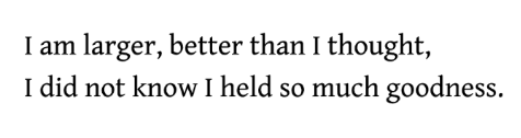 soracities:Walt Whitman, ‘Song of the Open Road’, Leaves of Grass[Text ID: “I am larger, better than