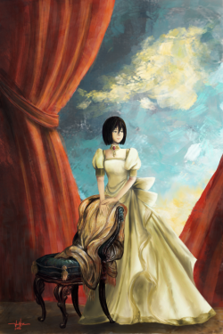 mikasaackerman-lp:    Mikasa Ackerman PortraitBased on the Portrait Of Princess Zinaida Yusupova by Christina Robertson 1840Gown：based on Lady Oscar’s Dress in The Rose of Versailles   