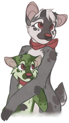 coolgelert:  old family photo i guess!tav is ~14 years old and tigg is 6. lazk gave them the habit of wearing ribbons because he thinks it’s cute. neither complain about it.