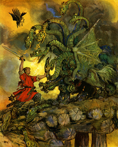 canisalbus:Russian Fairytales illustrated by Nicolai Kochergin