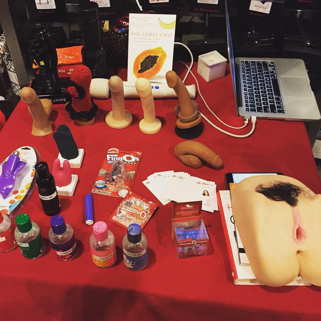 theladycheeky:  What my #demo table looks like when teaching an #oral sex class.